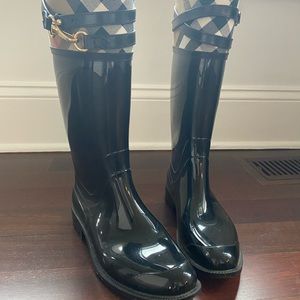 Burberry Rain Boots, Size 38, Excellent Condition